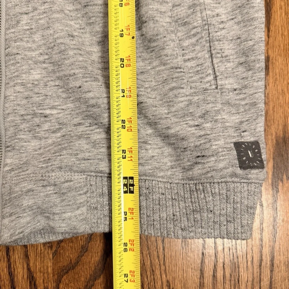 Linksoul Men's Medium Full Zip Knit‎ Sweater Jacket Heather Gray Golf Casual